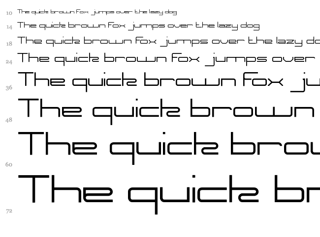 Techno Capture font waterfall